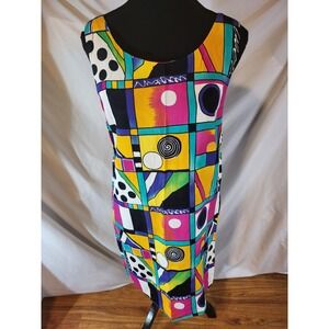 Vintage 90s The Limited Funky Bright Retro Mod Mini Dress Sze S Abstract